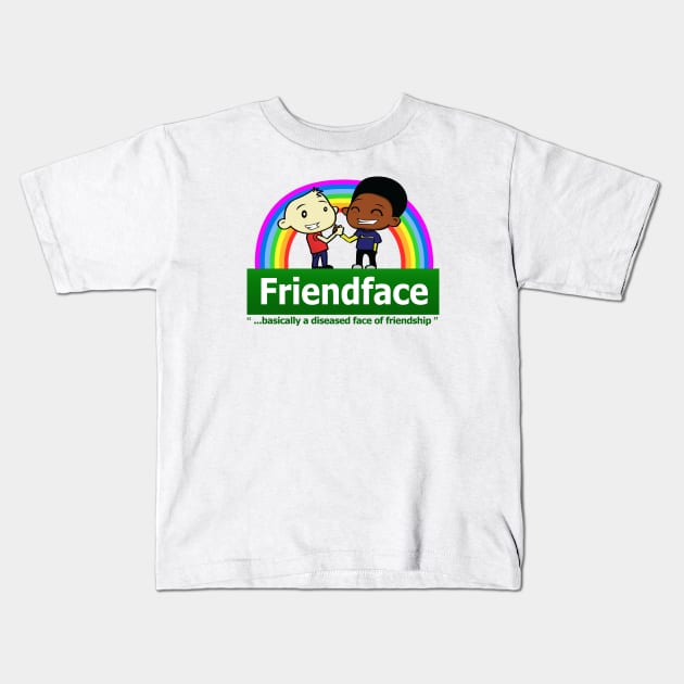 IT Crowd Friendface T-Shirt Kids T-Shirt by NerdShizzle